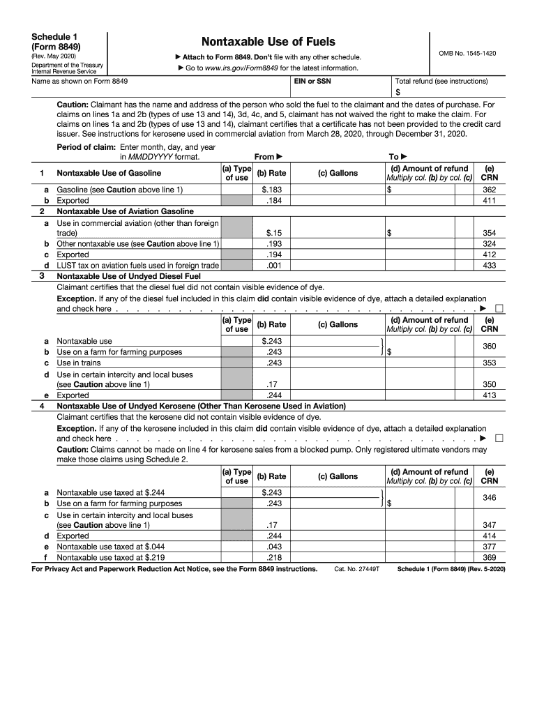 Form 8849 Fill Out amp Sign Online DocHub