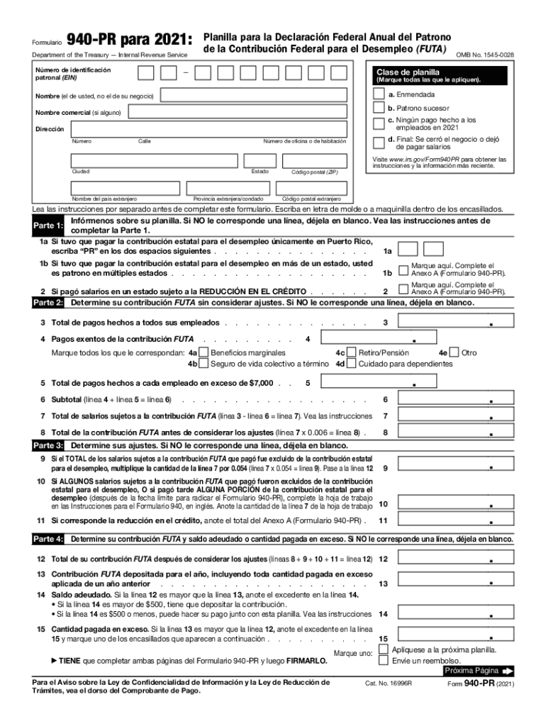 Irs Form 940 2024 Printable