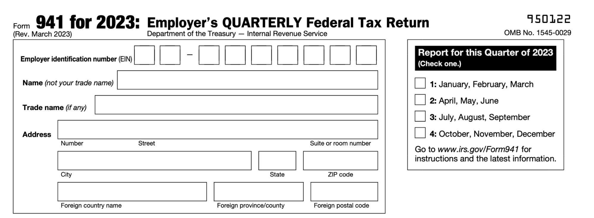 2024 941 Tax Form Printable