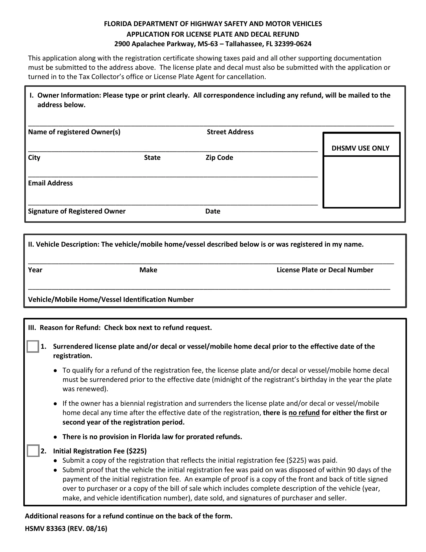 Form Hsmv 83330 Form