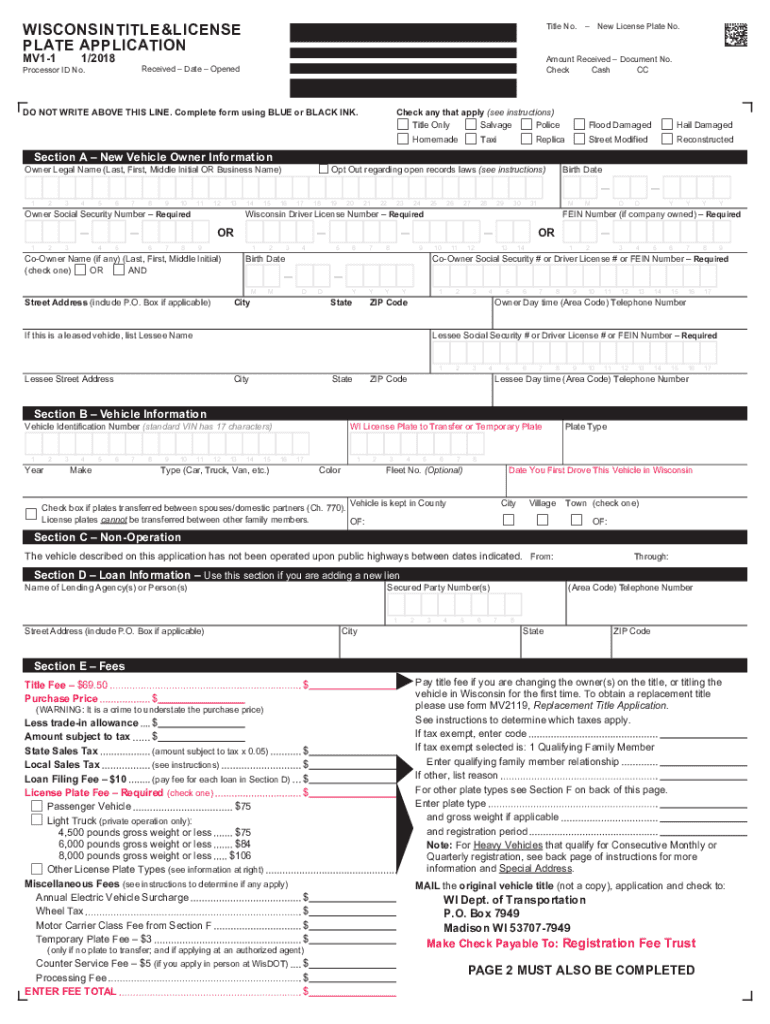 Form Mv1 Printable