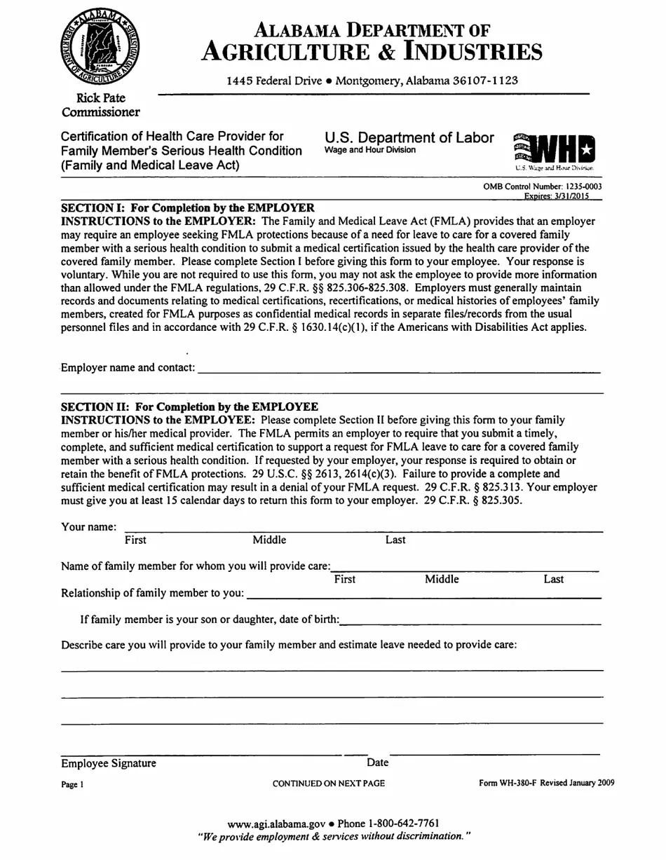 Where To Send Form Wh-380-F