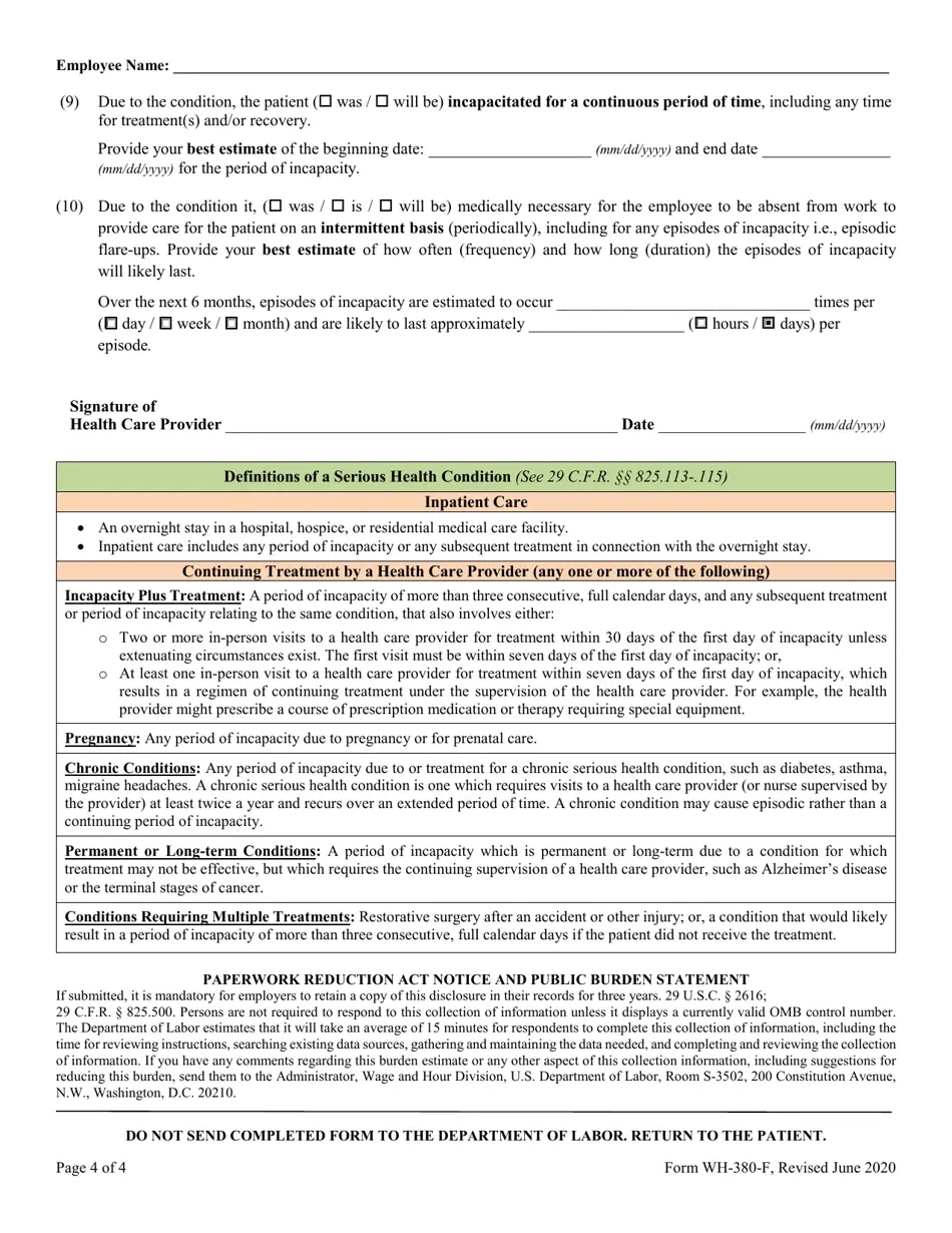 Form Page Of Wh-380-E