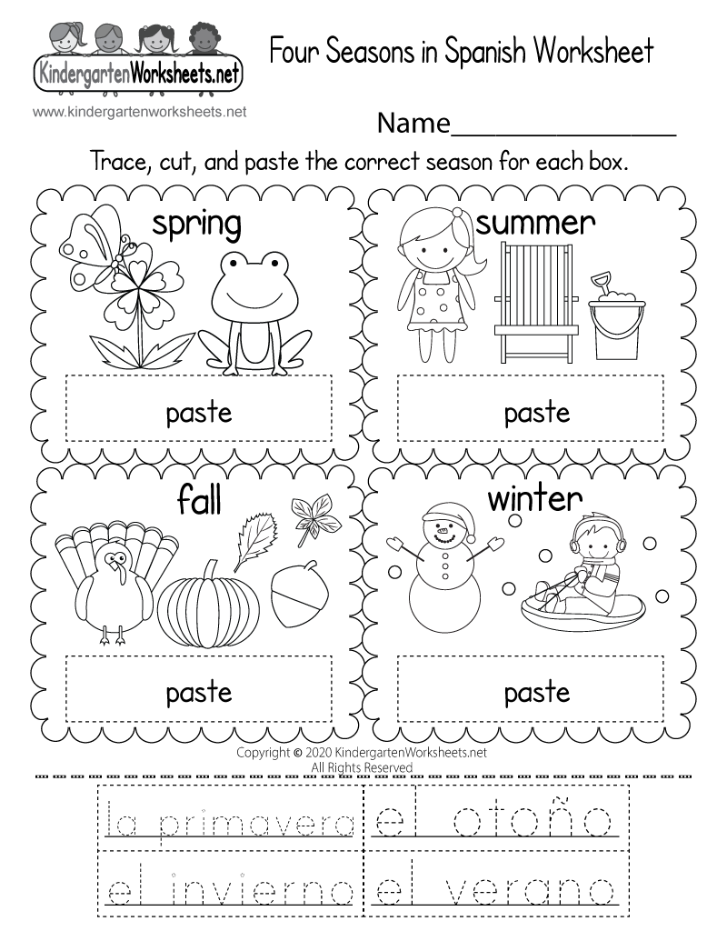 Free Printable Spanish Worksheets Easy