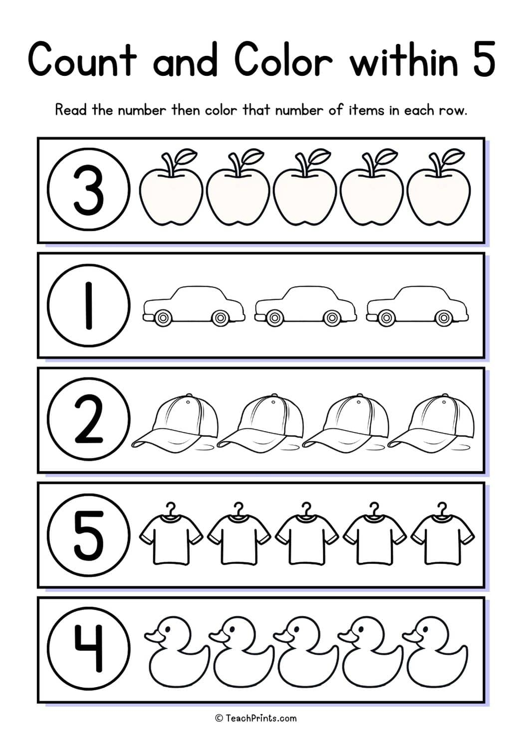 Free Printable Counting To 10 Worksheets