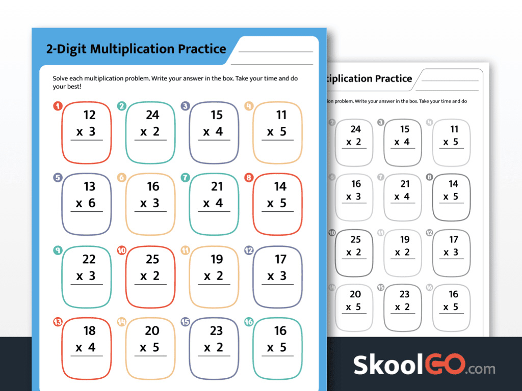 Printable Multiplication Worksheets Grade 2