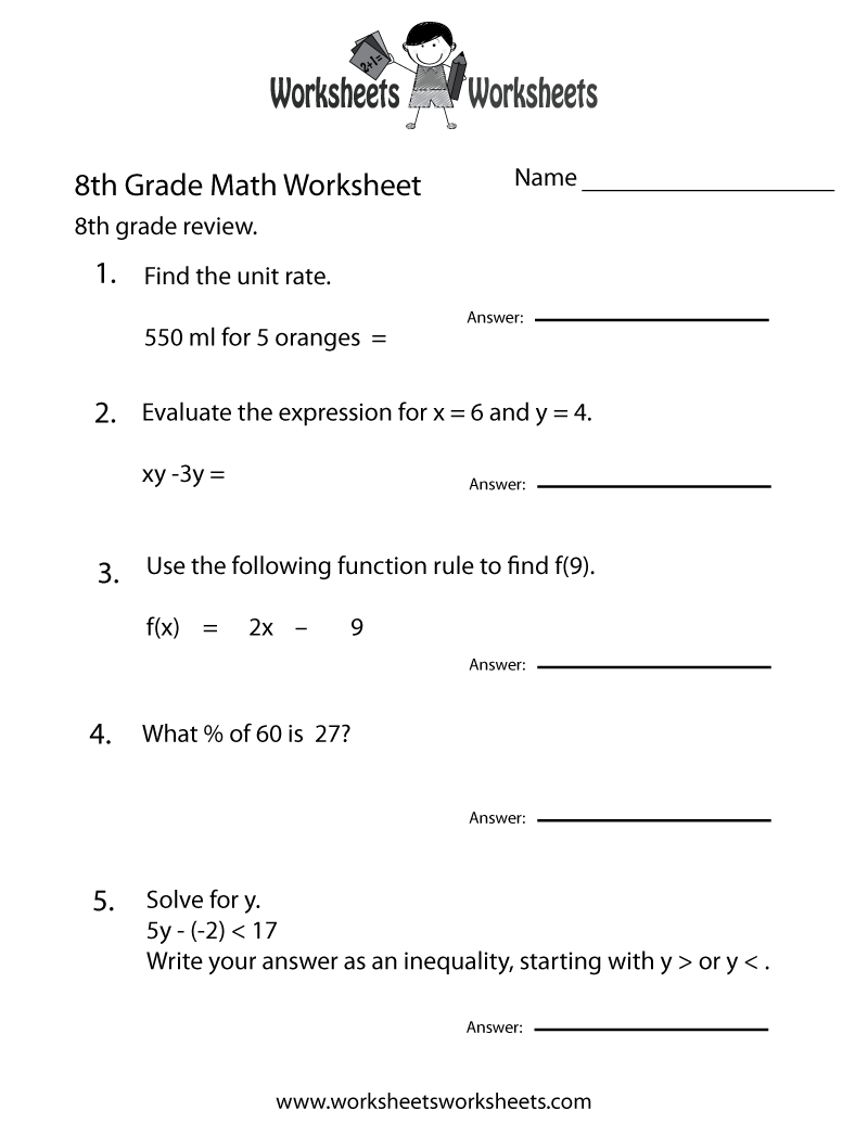 Free 8th Grade Worksheets Two Ways To Print This Free 8th Grade 