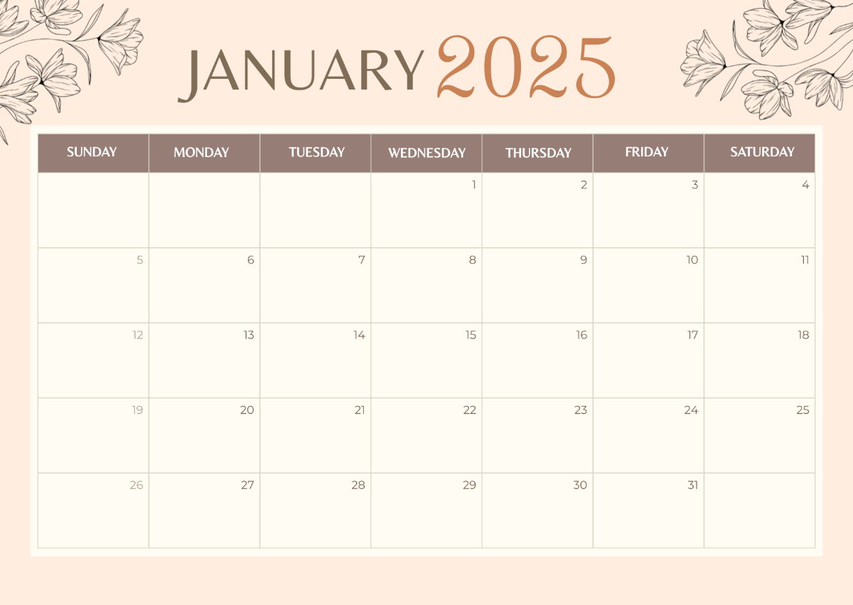 Printable Calendar Templates 2025