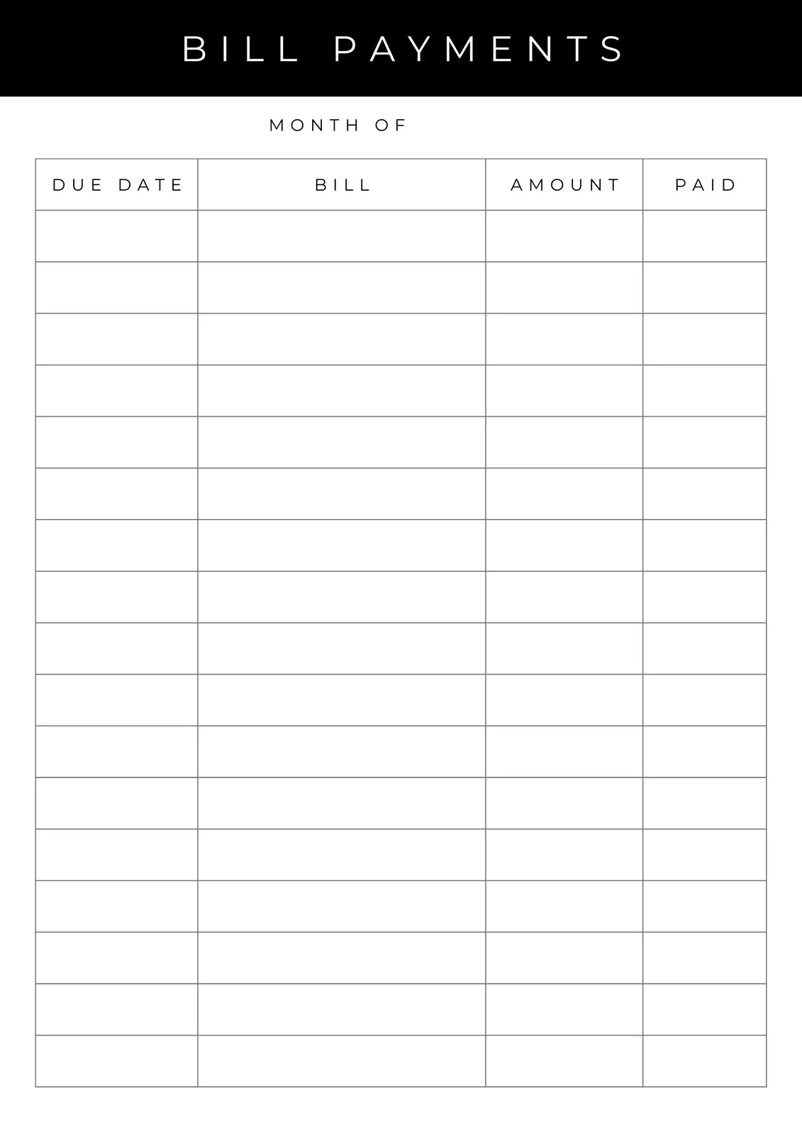 Free Printable Customizable Monthly Budget Template