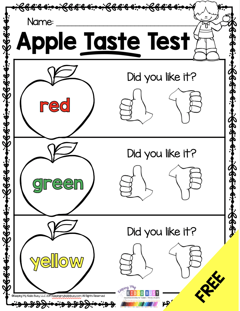 Free Printable Apple Worksheets