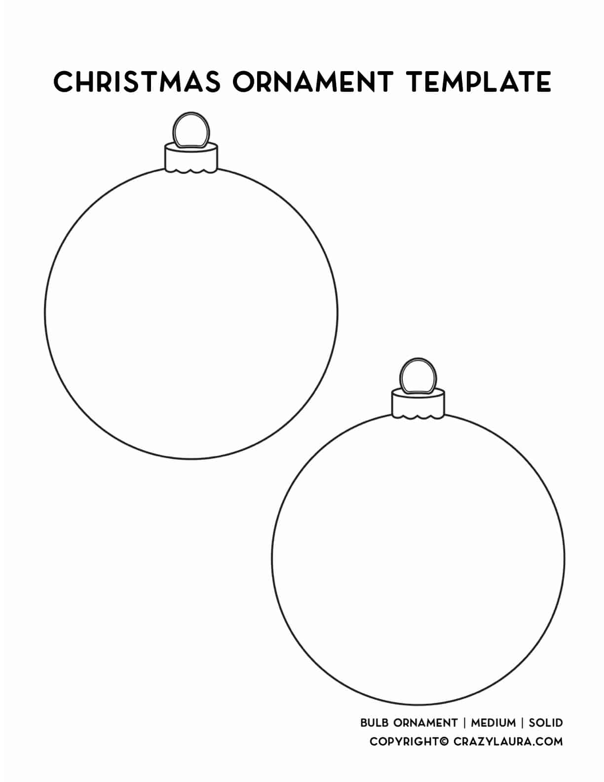 Free Christmas Ornament Template Printables amp Outlines Crazy Laura