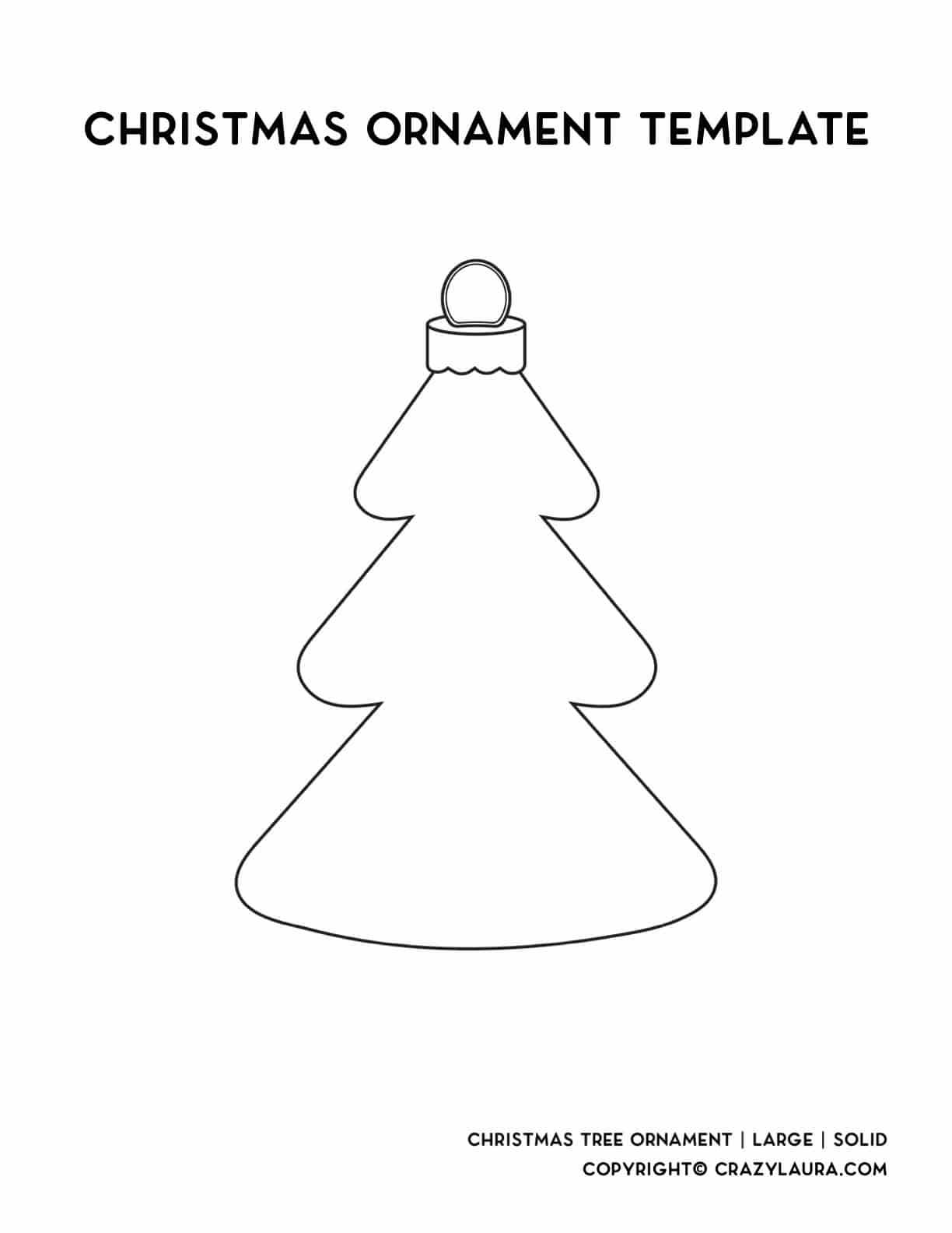 Free Christmas Ornament Template Printables amp Outlines Crazy Laura