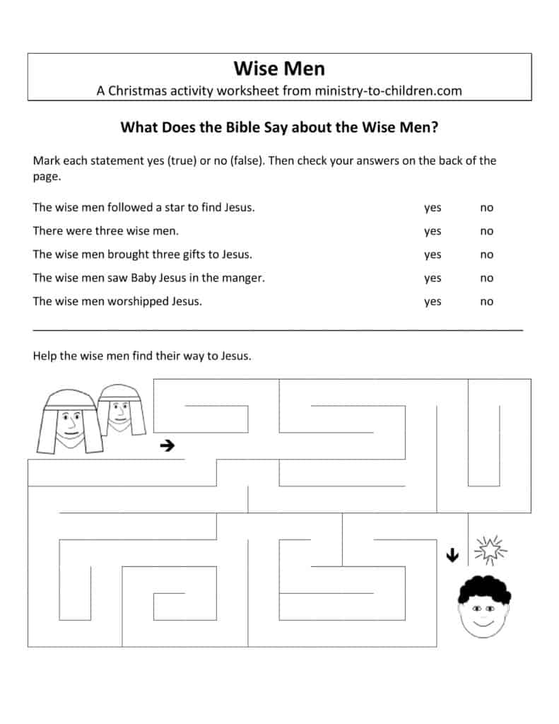 Catholic Free Printable Religious Worksheets