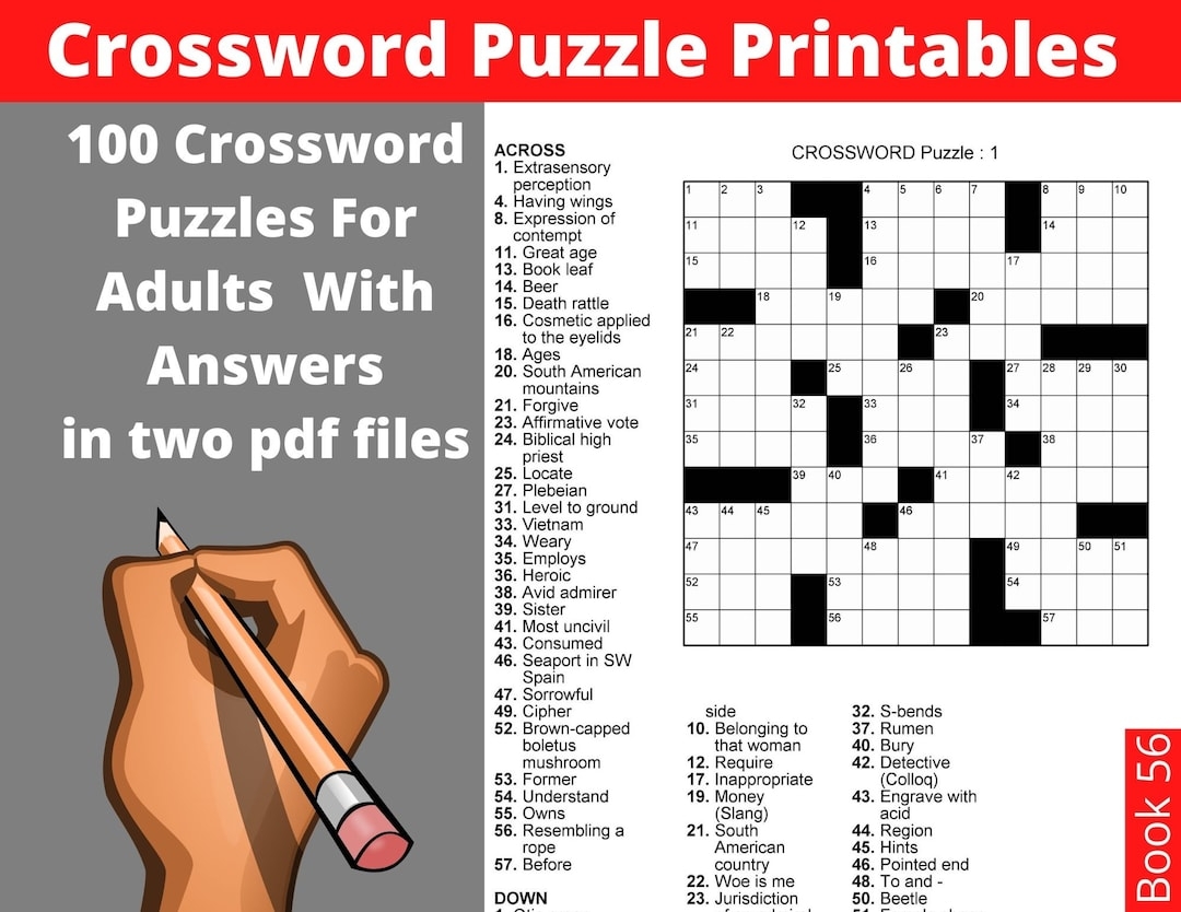 Free Crossword Daily Online Puzzle MiNDFOOD Worksheets Library