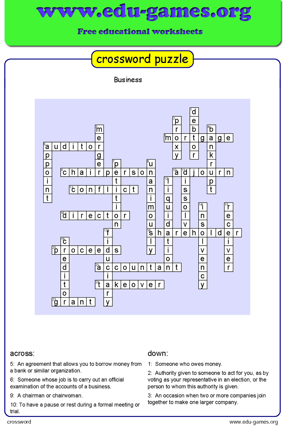 Free Printable Crossword Puzzle Templates