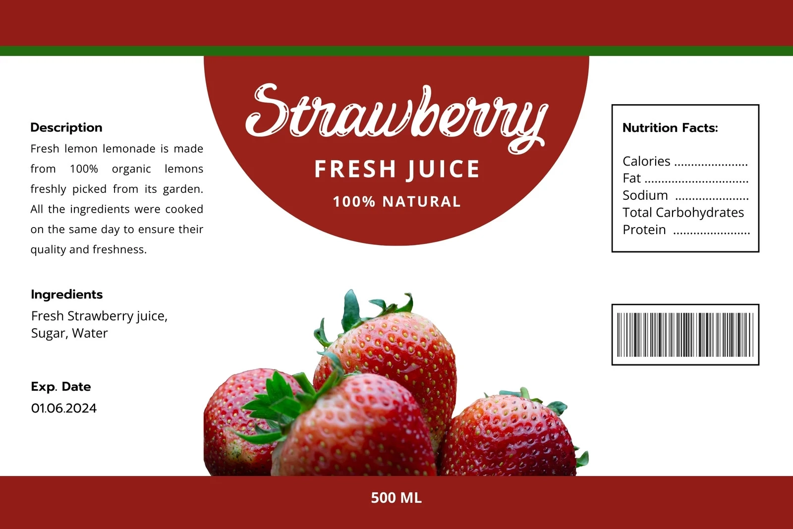 Free Printable Sample Food Label Activity