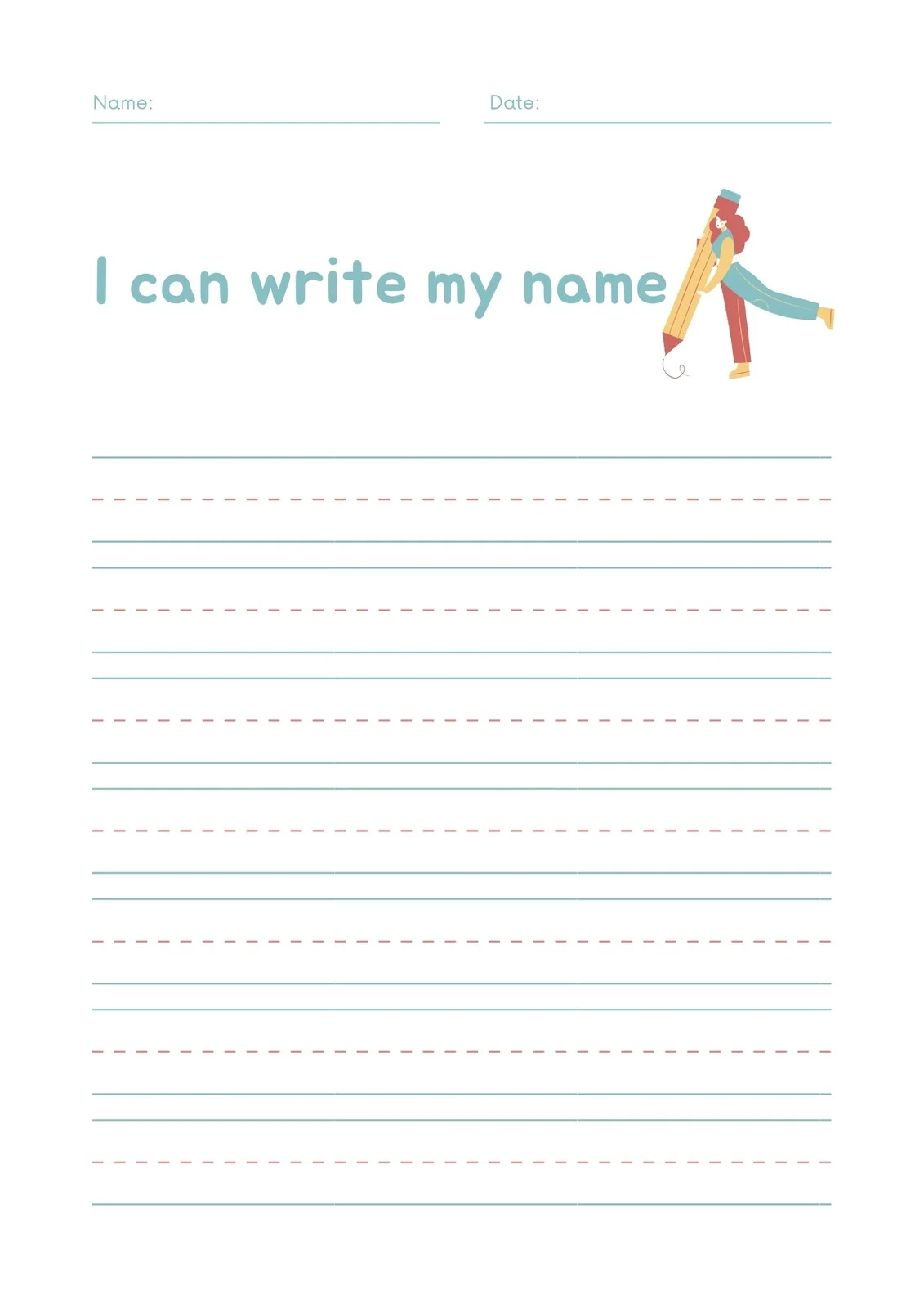 Printable Writing Worksheets For Kids