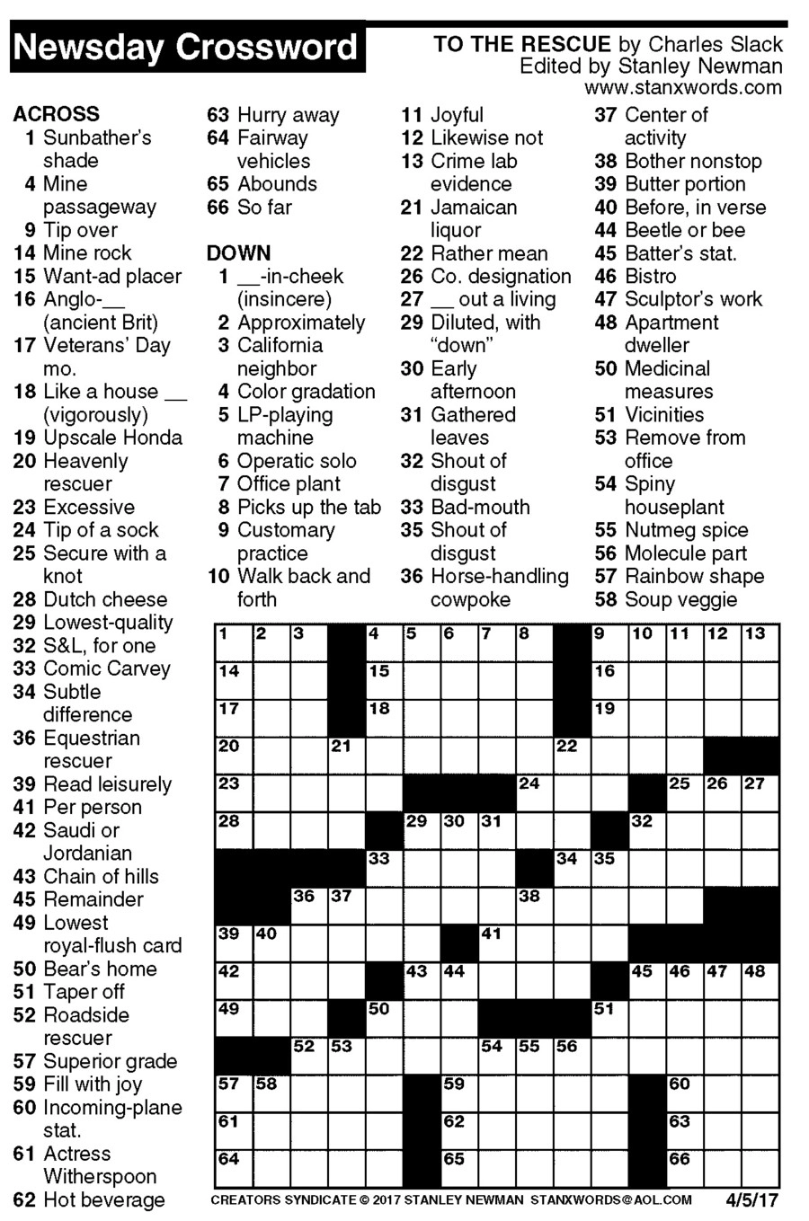 Free Printable Nea Crossword Puzzles