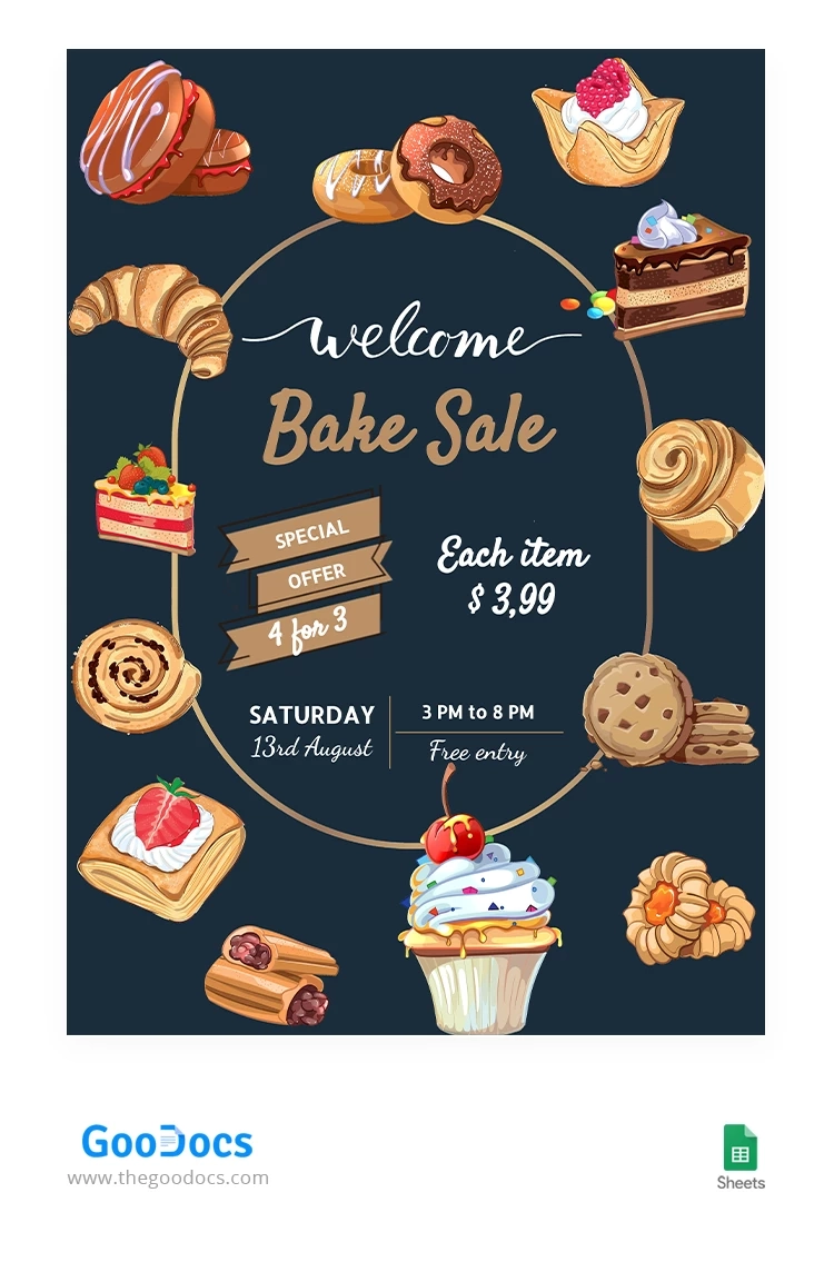 Free Dark Bake Sale Flyer Template Thegoodocs