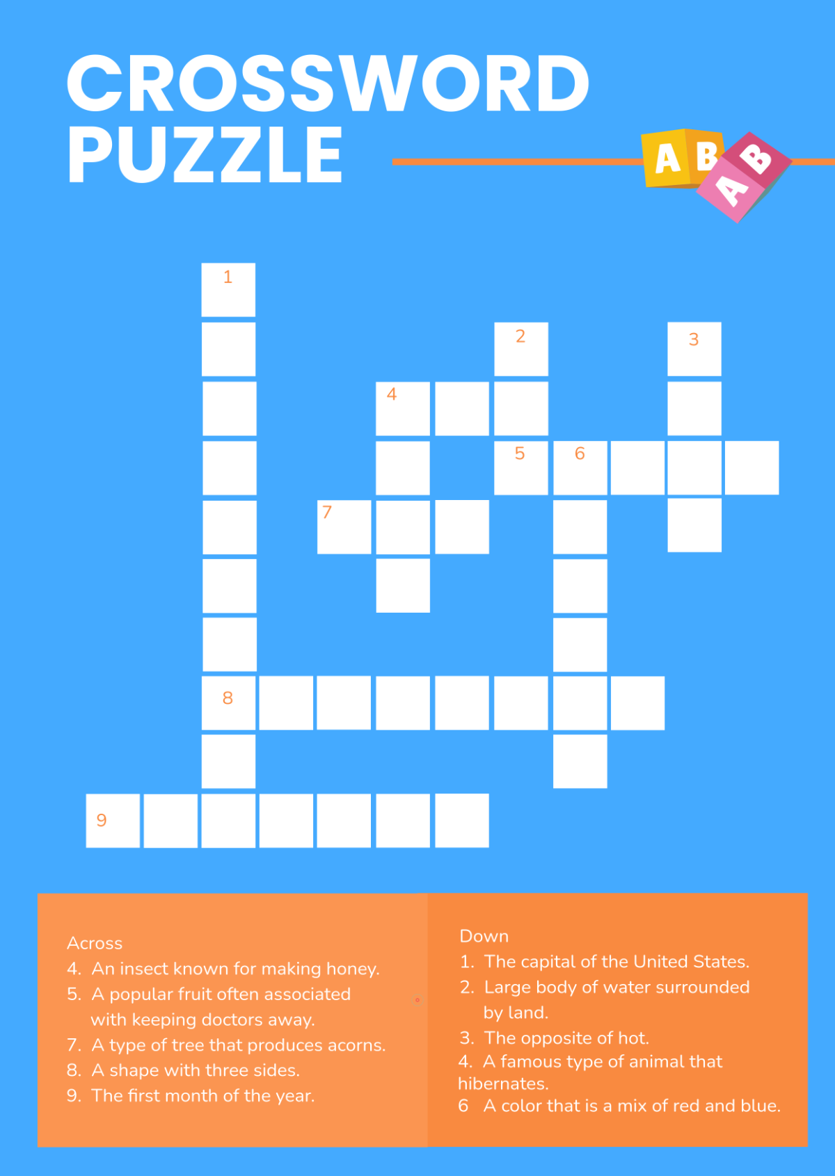 Free Printable Homemade Crossword Puzzles