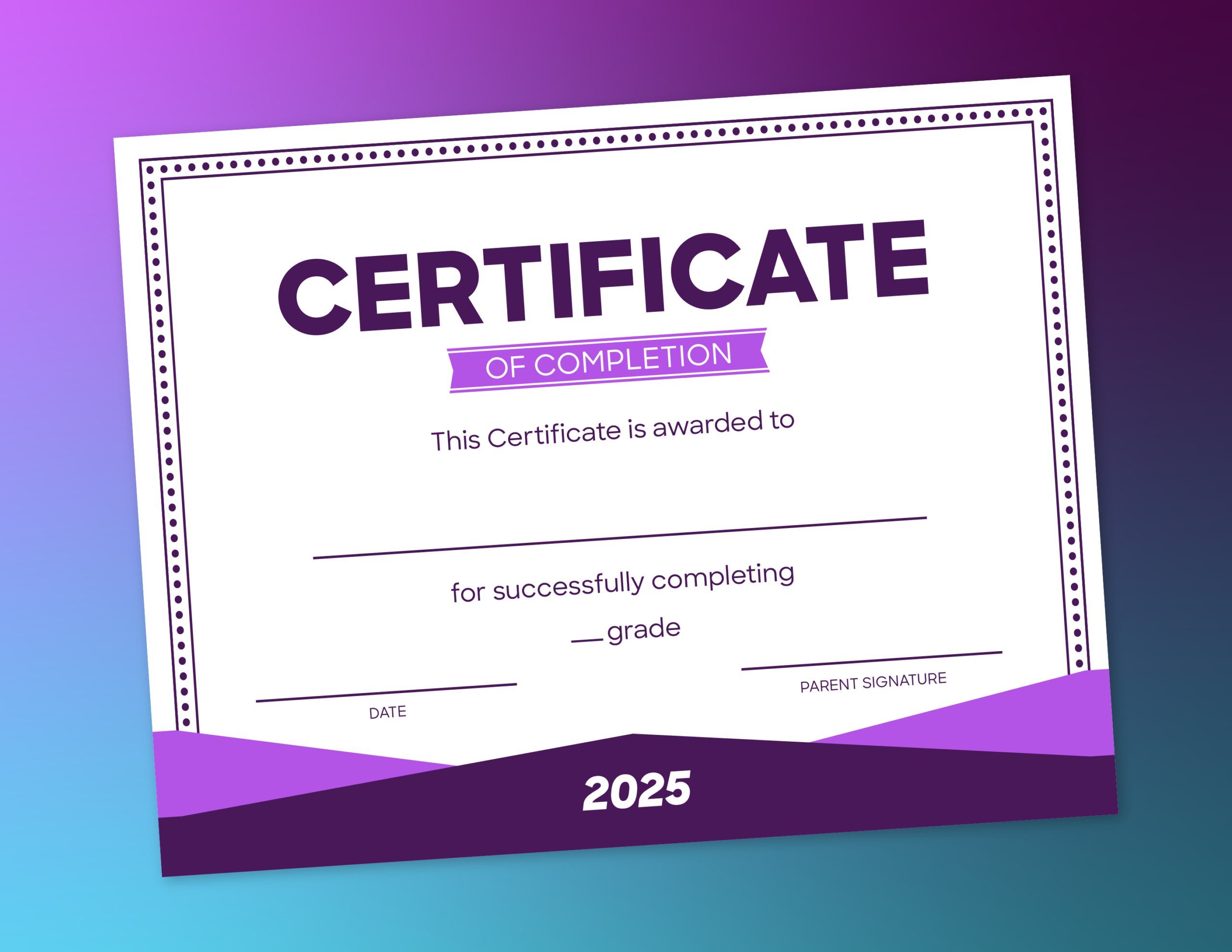 Free End Of Year Homeschool Certificates Abeka