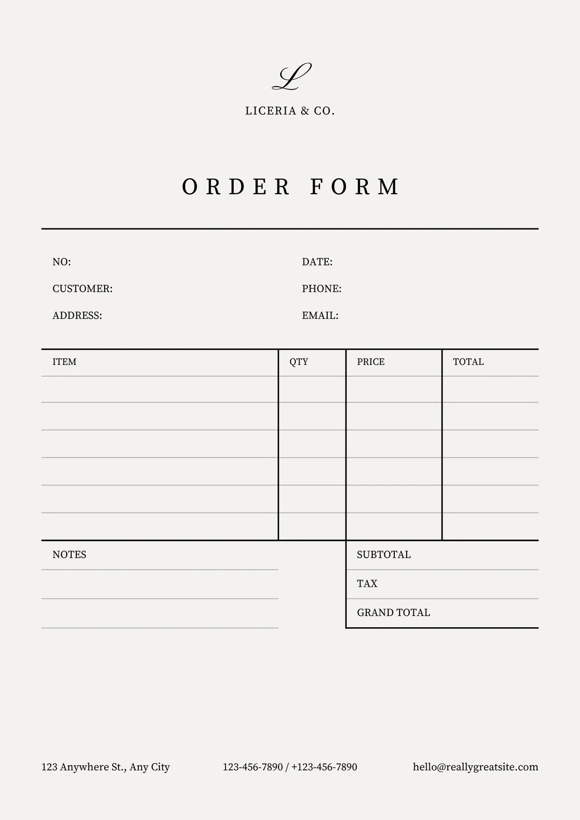 Free Form Document Templates To Customize And Print Canva