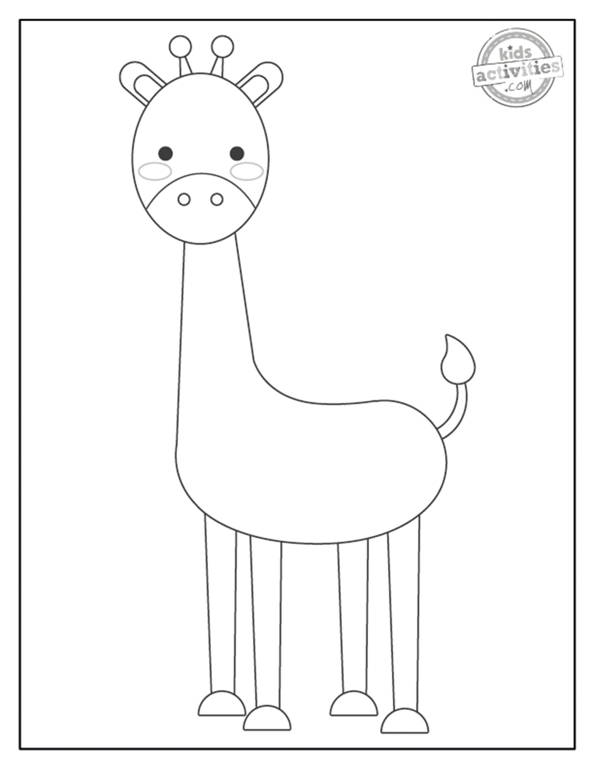 Free Giraffe Template Ready To Print Kids Activities Blog