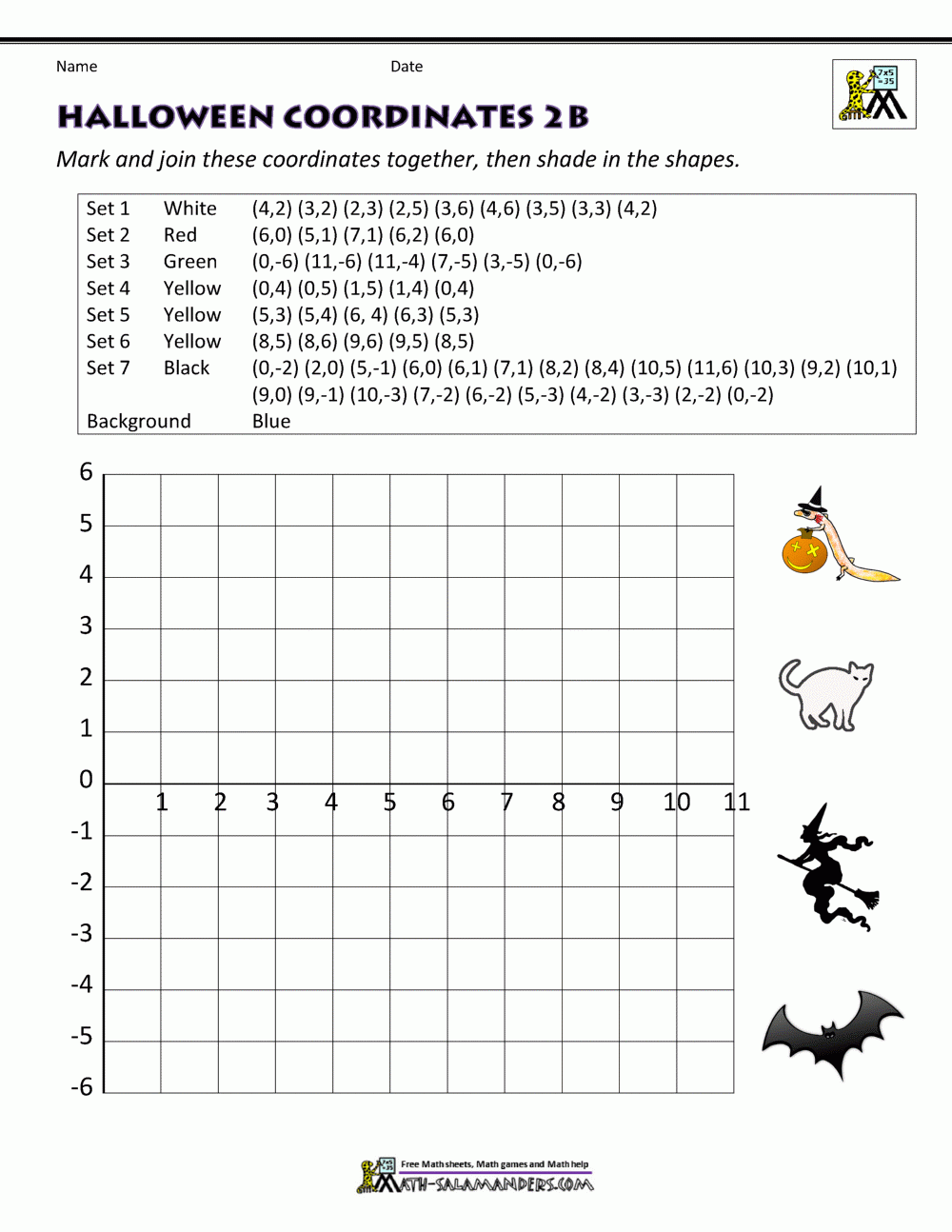 Free Printable Halloween Graphing Worksheets