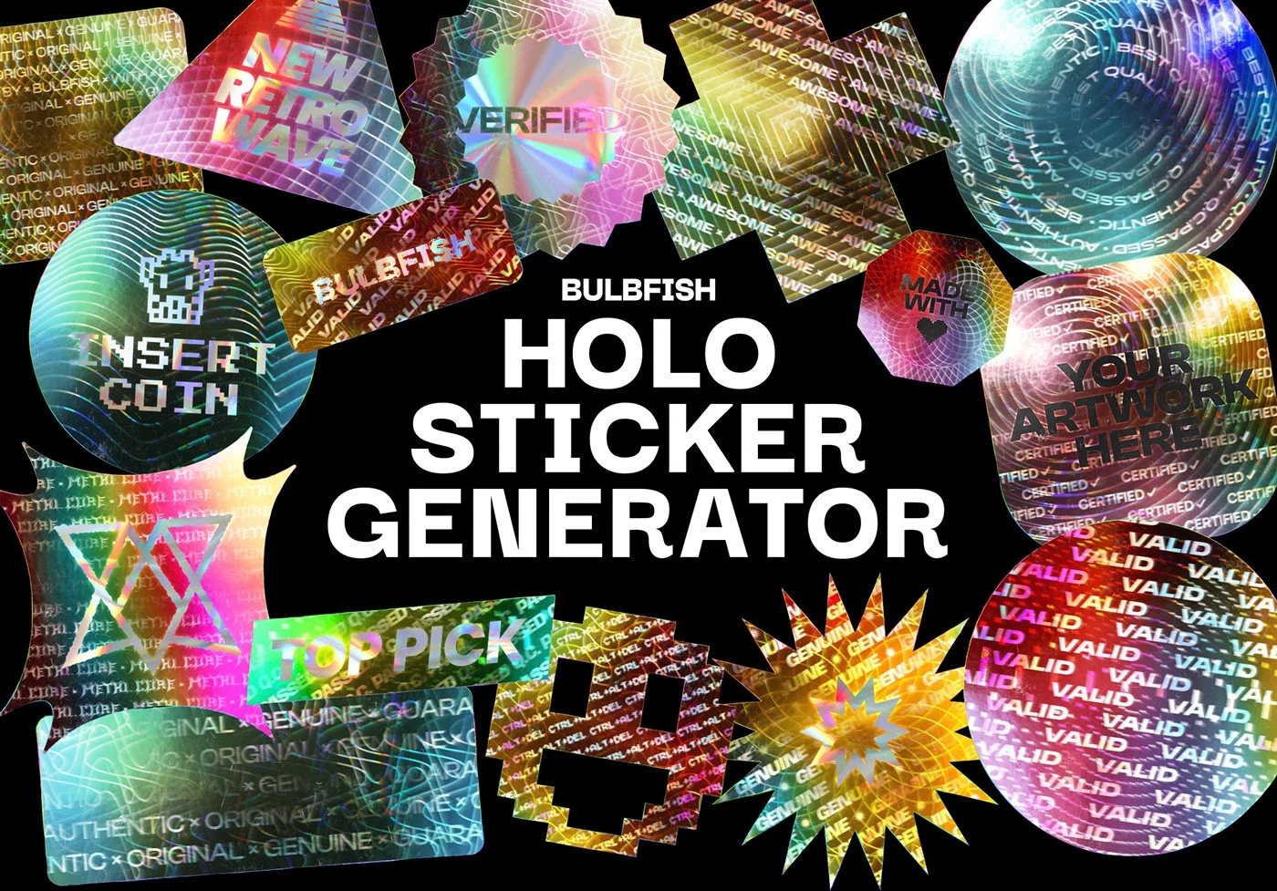 FREE Holo Sticker Generator Behance