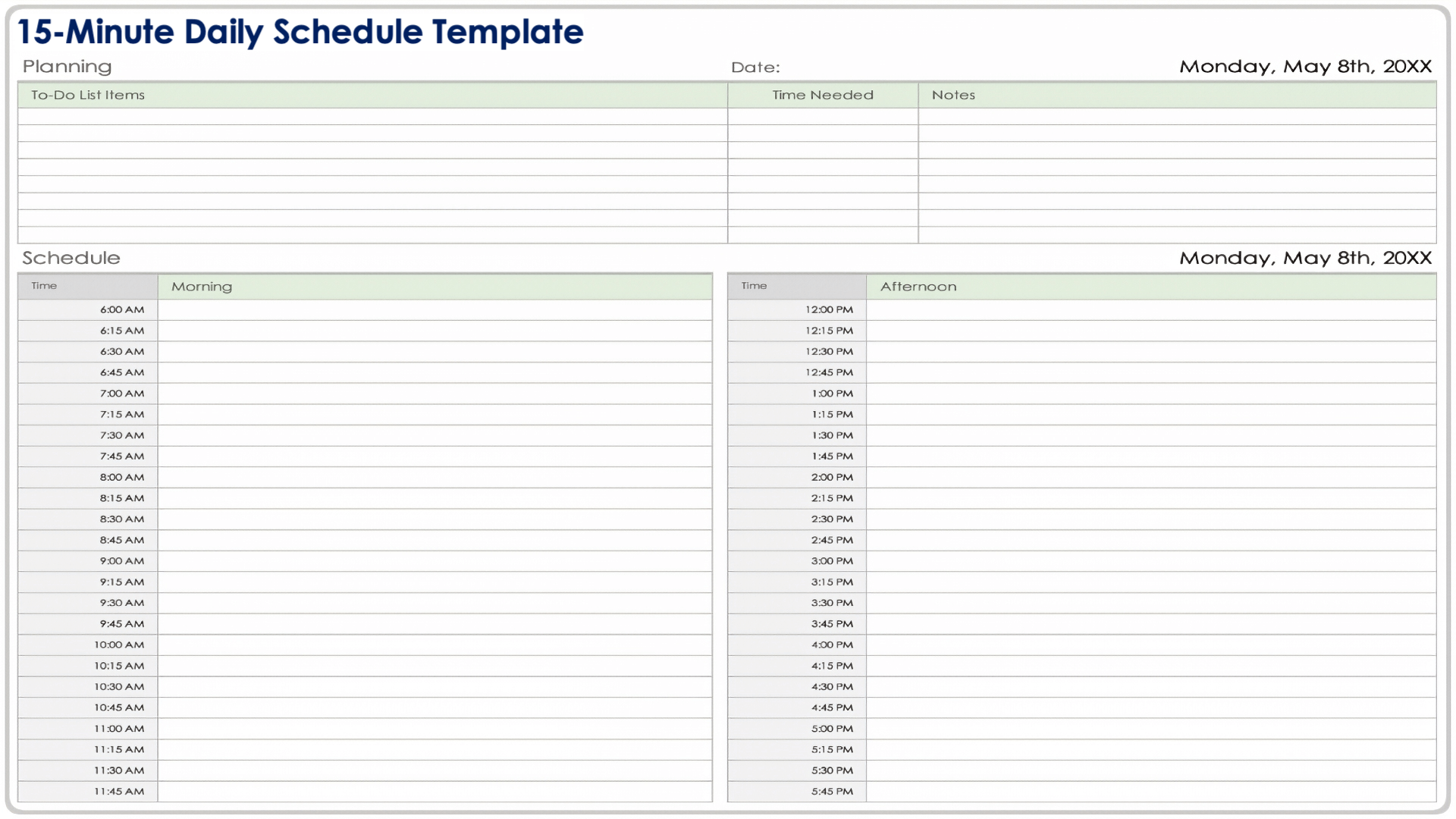 Free Hourly Schedule Templates All Formats Editable amp Printable
