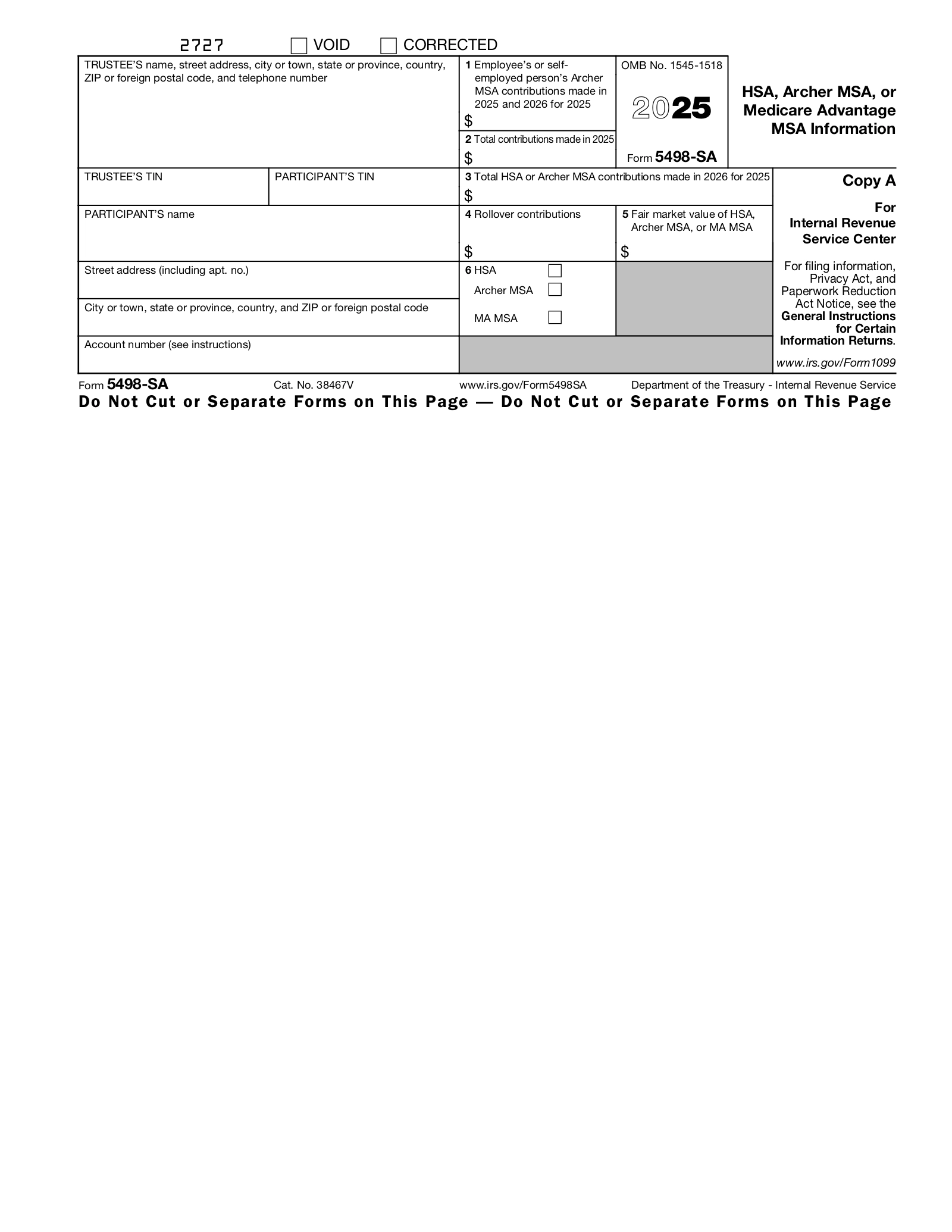 Which Irs Form Reports Hsa Contributions