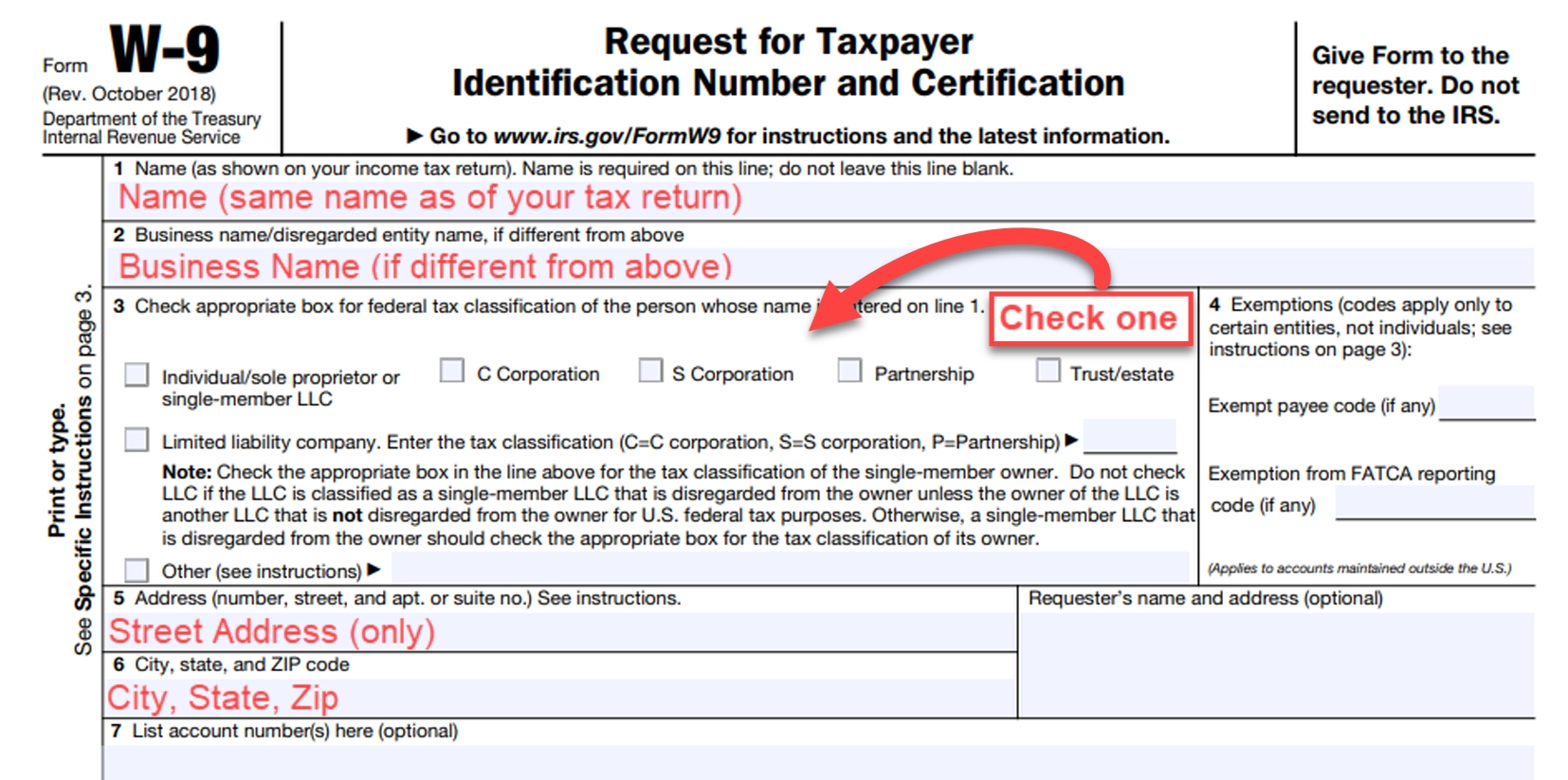 Irs Form W-9 2025