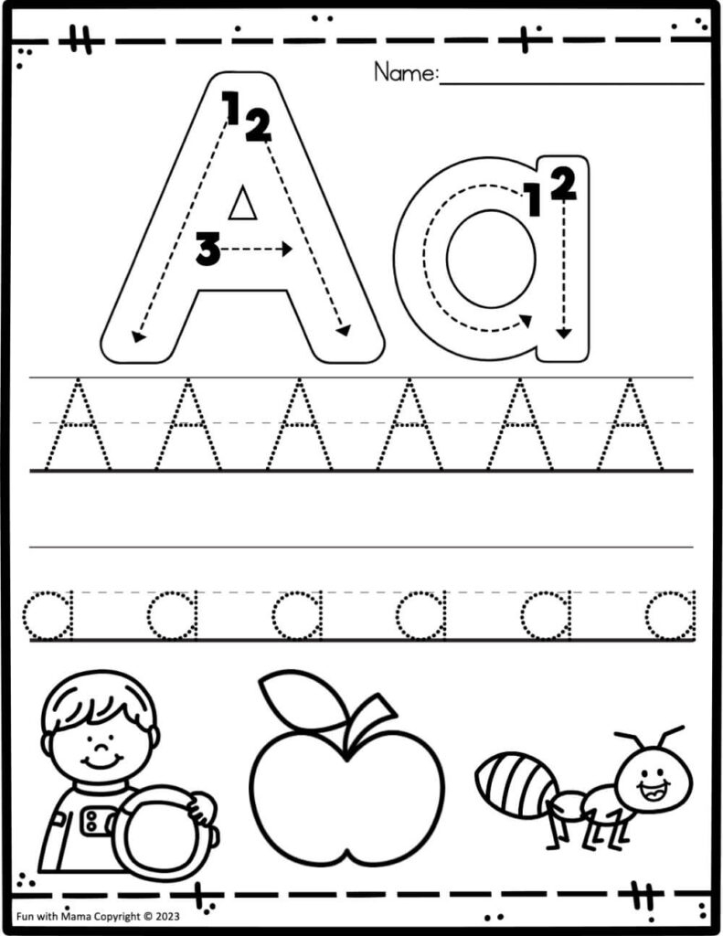 Letter A Worksheet Preschool Free Printable