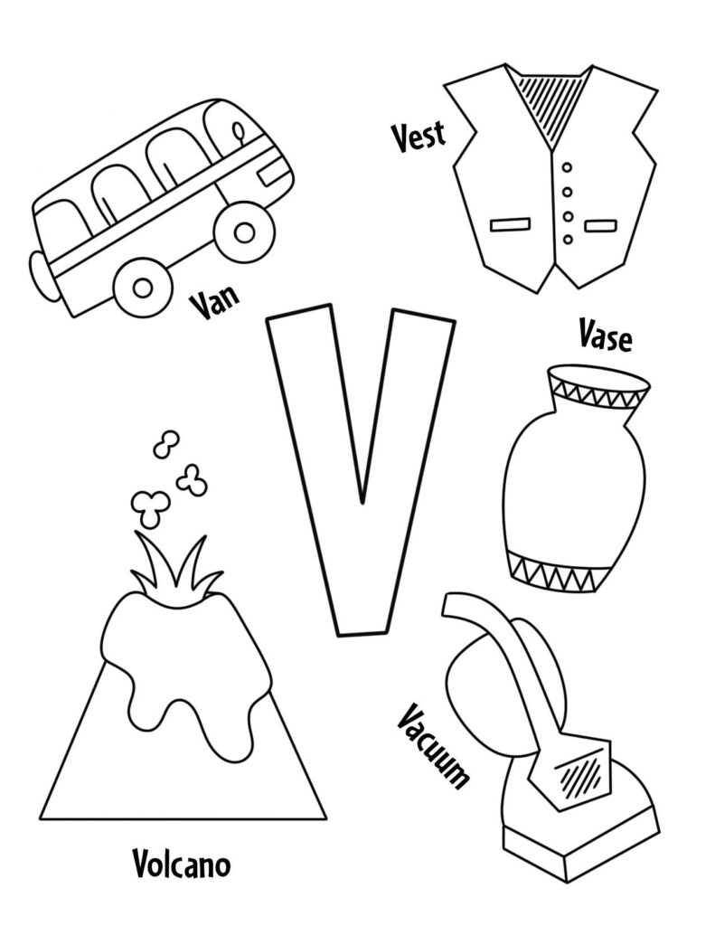 Letter V Free Printable
