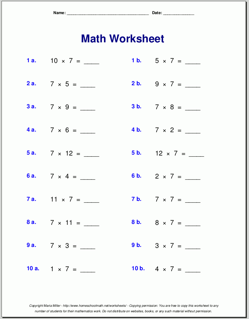 Worksheets Printable Year 7