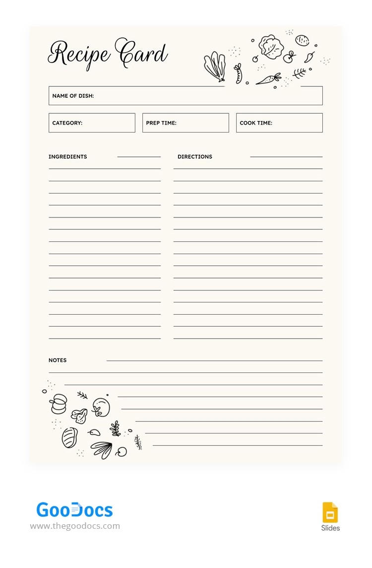 Printable Recipe Templates