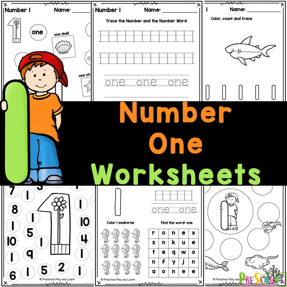 Number 1 Worksheets Free Printable
