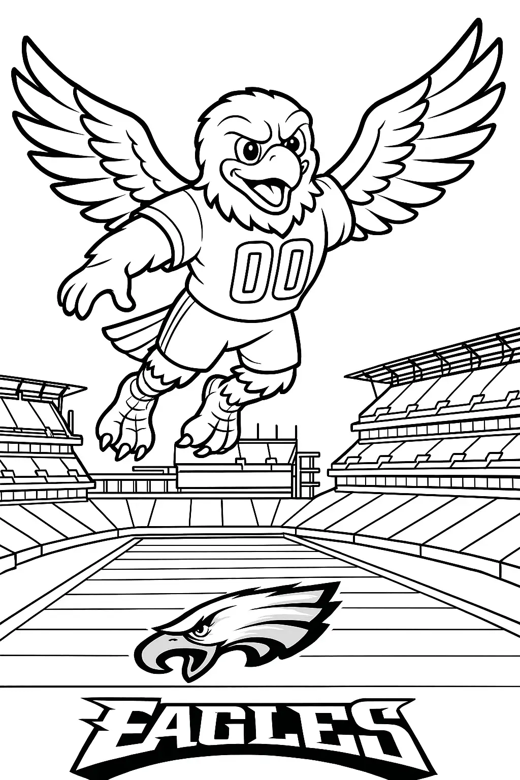 Free Philadelphia Eagles Coloring Pages Generator 19 Free Philadelphia Eagles Coloring Pages Generator 19