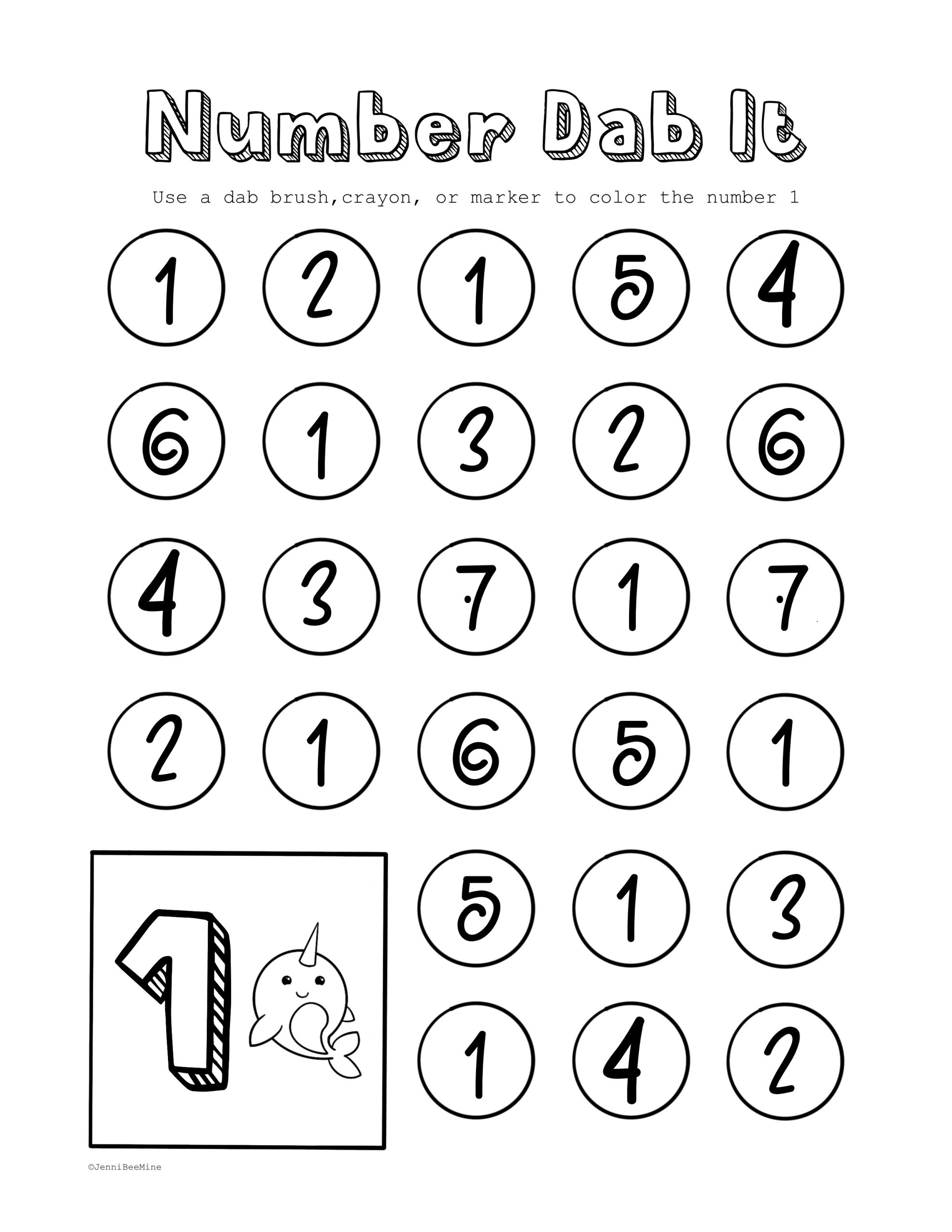 Number Worksheets Preschool Printable