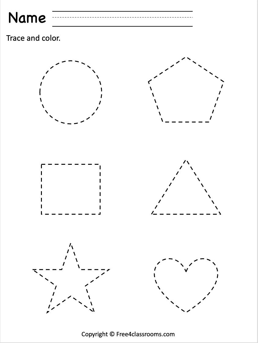 Preschool Tracing Worksheets Free Printable