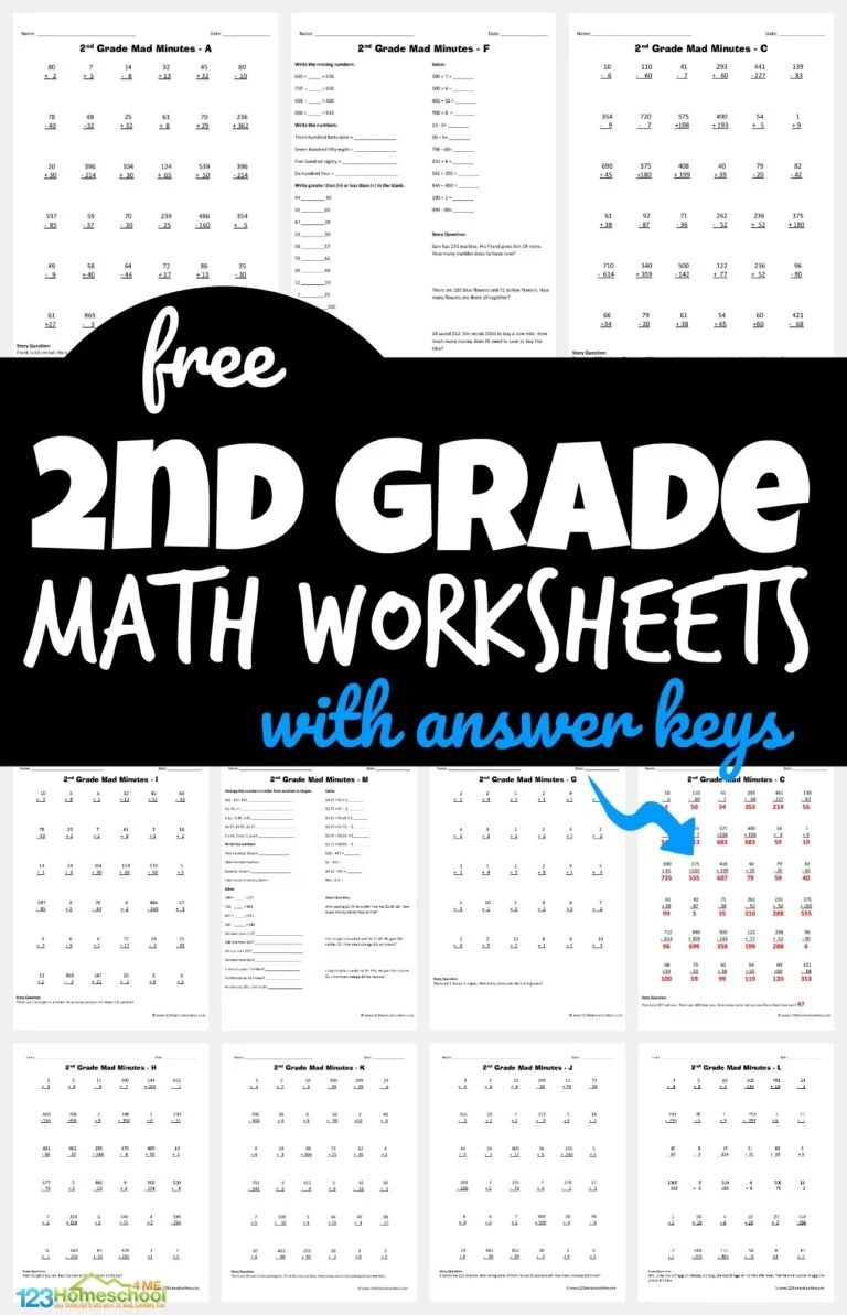 Printable Math Worksheets 2nd Grade Pdf
