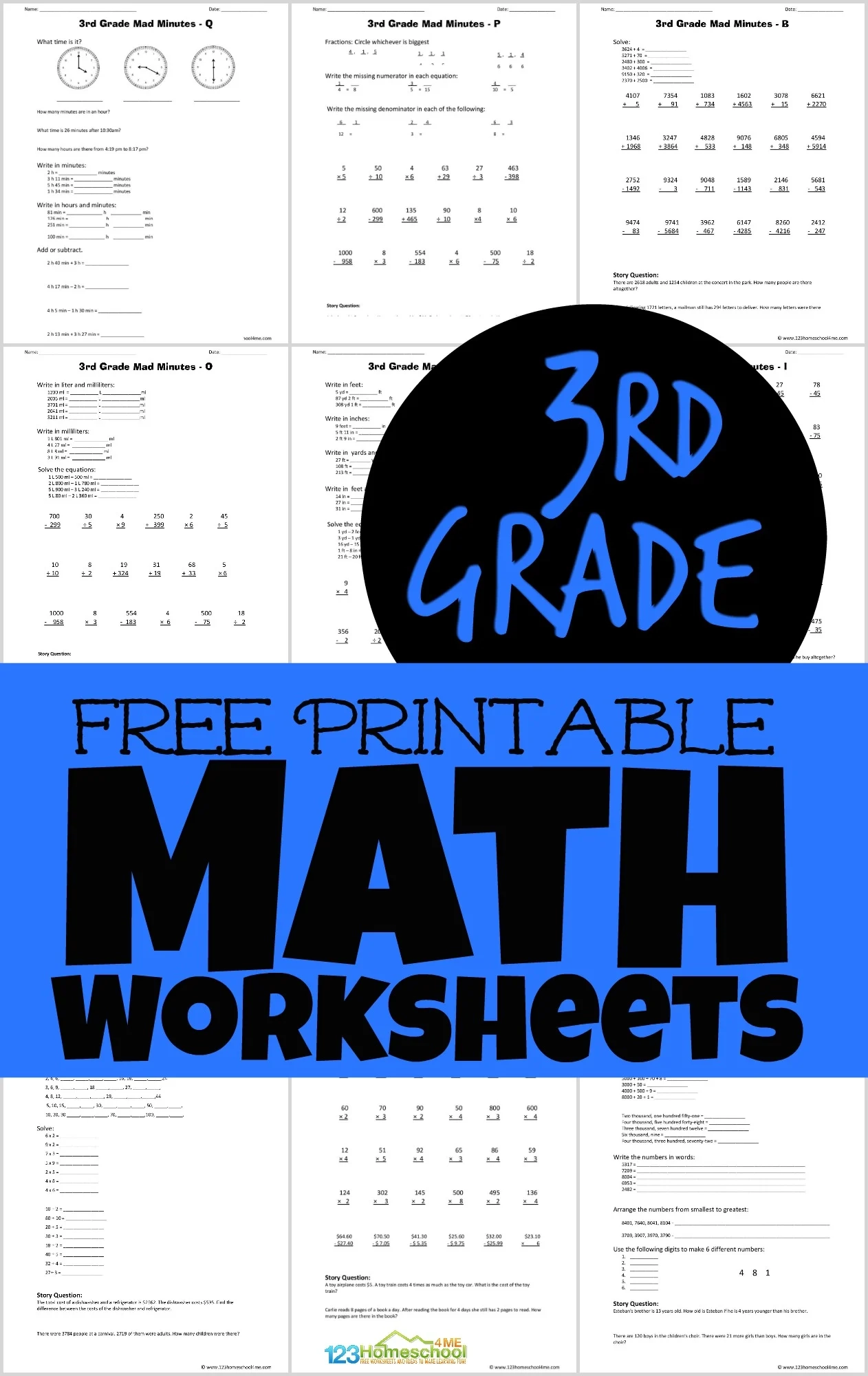 Free Printable 3rd Grade Worksheets Pdf
