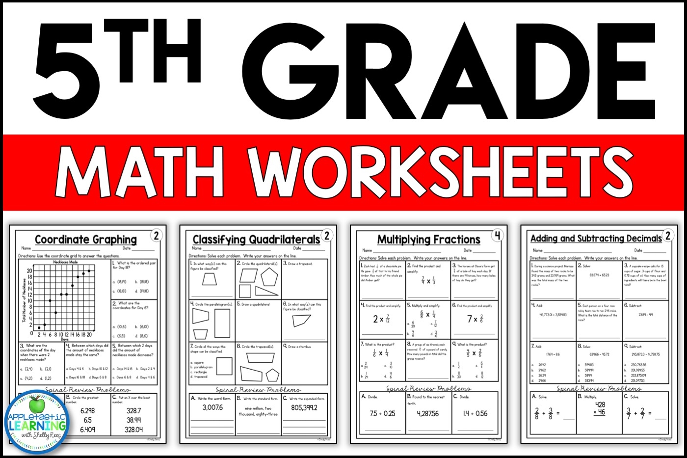 Free Math Worksheets Printable 5th