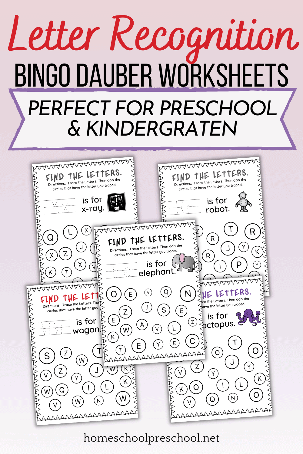 Bingo Dauber Letter Printables