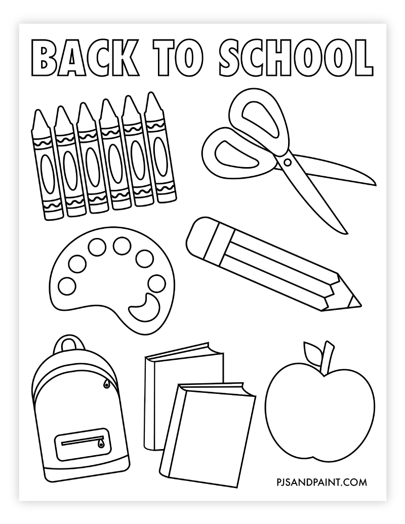 Back To School Coloring Sheets Printable