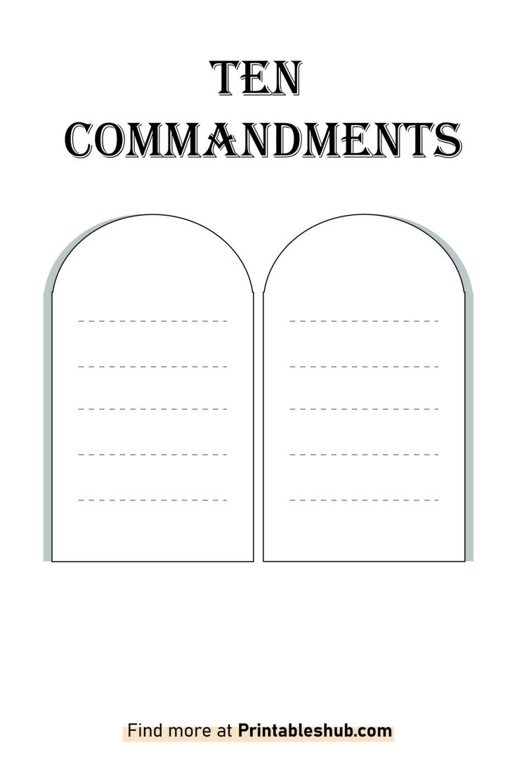 Printable Ten Commandments Worksheet Pdf