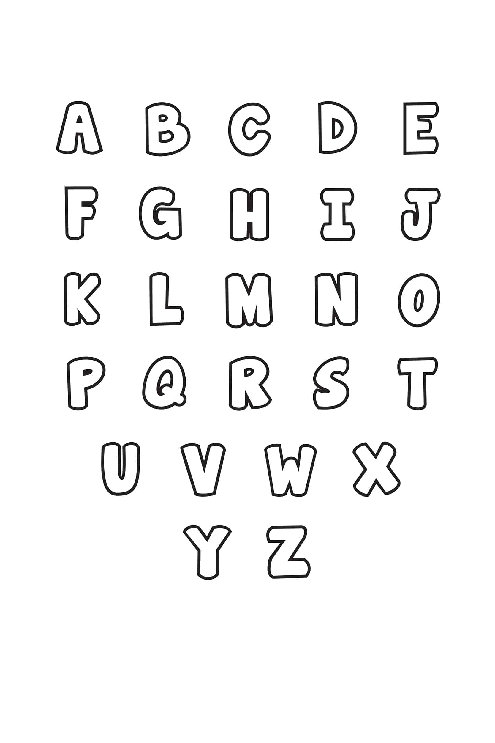 Alphabet Letter Templates Free Printable