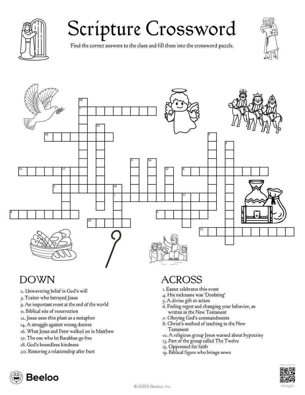 Christian Crossword Puzzles Printable Faith