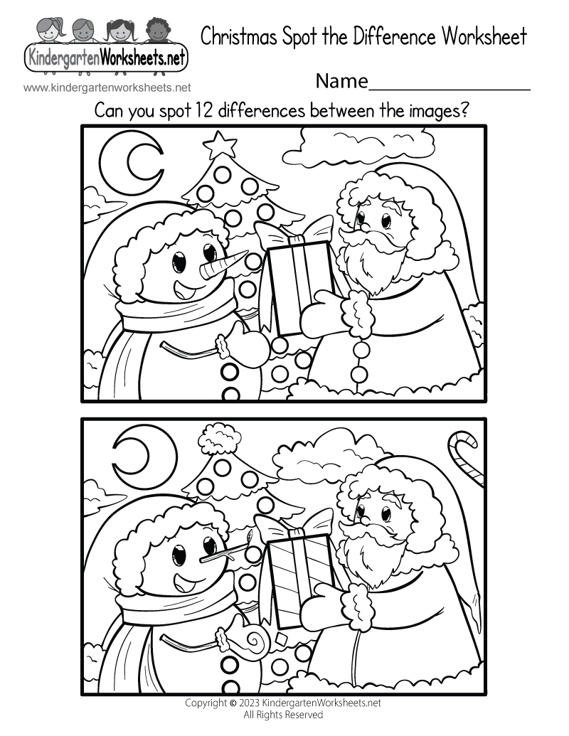 Free Xmas Printable Worksheets