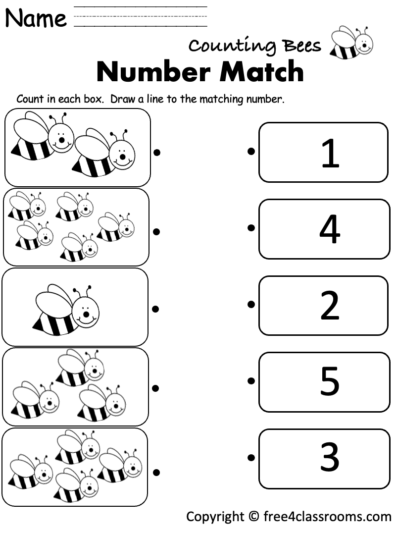 Free Printable Pre K Worksheets Numbers